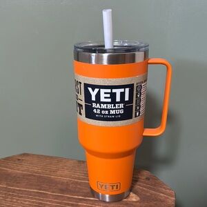 YETI Orange Mug for Dining with Insulated Design